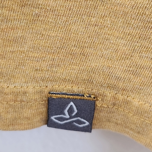 Prana Women's Tee Surround Yourslf Among The Trees Mustard Yellow Large - Picture 4 of 7